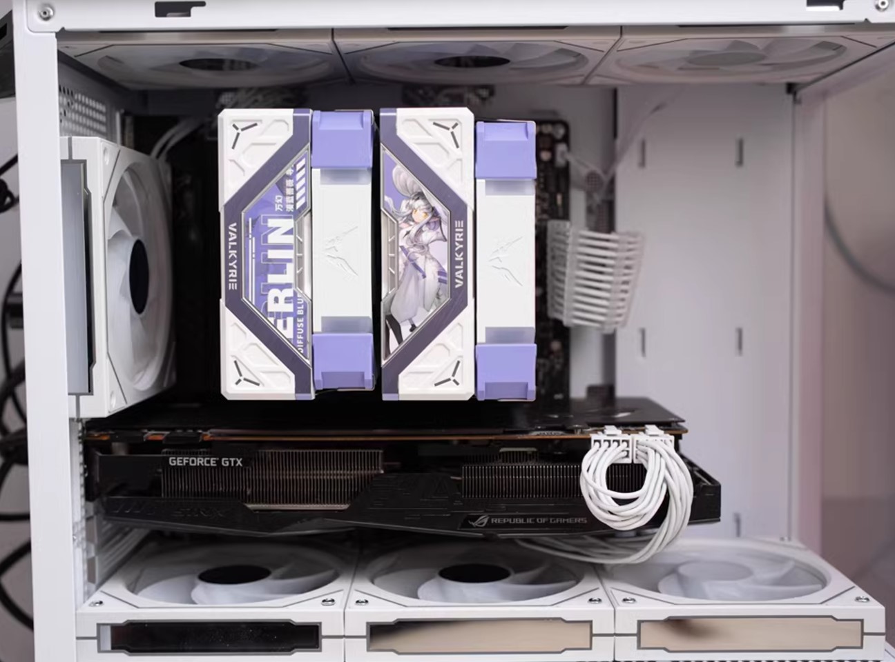 VK 瓦爾基里 DL125-Merlin CPU散熱器 白紫色 雙塔 雙風扇 六熱管 VALKYRIE AM4 AM5 | 蝦皮購物