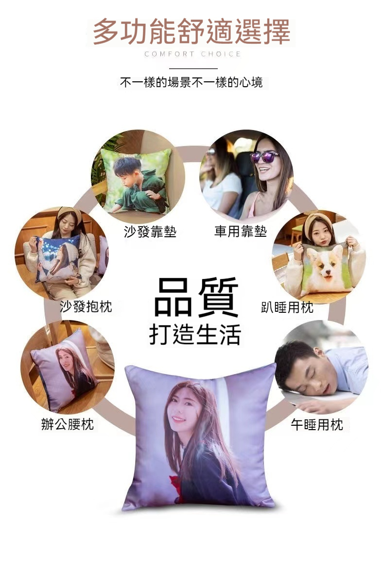 🔥交換禮物🔥客製化抱枕定制照片 靠墊DIY枕頭 來圖印照片 生日禮物 情侶禮物 交換禮物送枕芯 雙面來圖定做自定義圖片 | 蝦皮購物