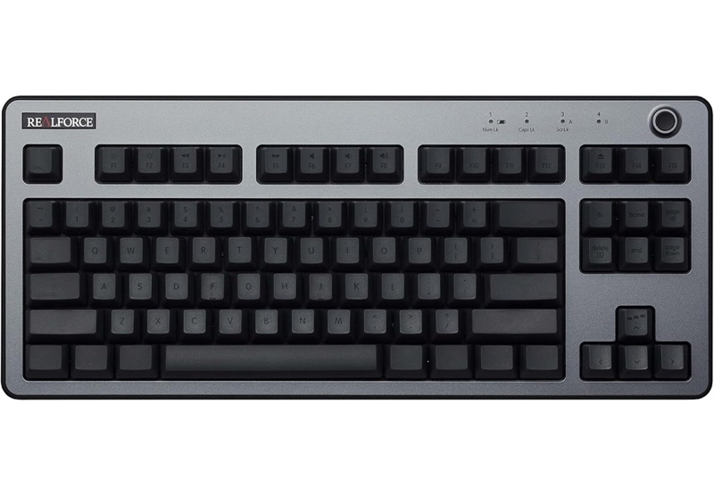 REALFORCE R3 Keyboard Hybrid Numeric Keypadless 45g for Mac, English  Layout, Light Silver & Super White R3HH21