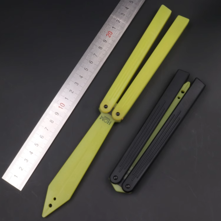 ★臺灣72hr出貨★無疆HOM G10大寶劍 玻纖塑料 非金屬 新手蝴蝶刀未開刃練習刃甩手刀 安全 花式Balisong | 蝦皮購物