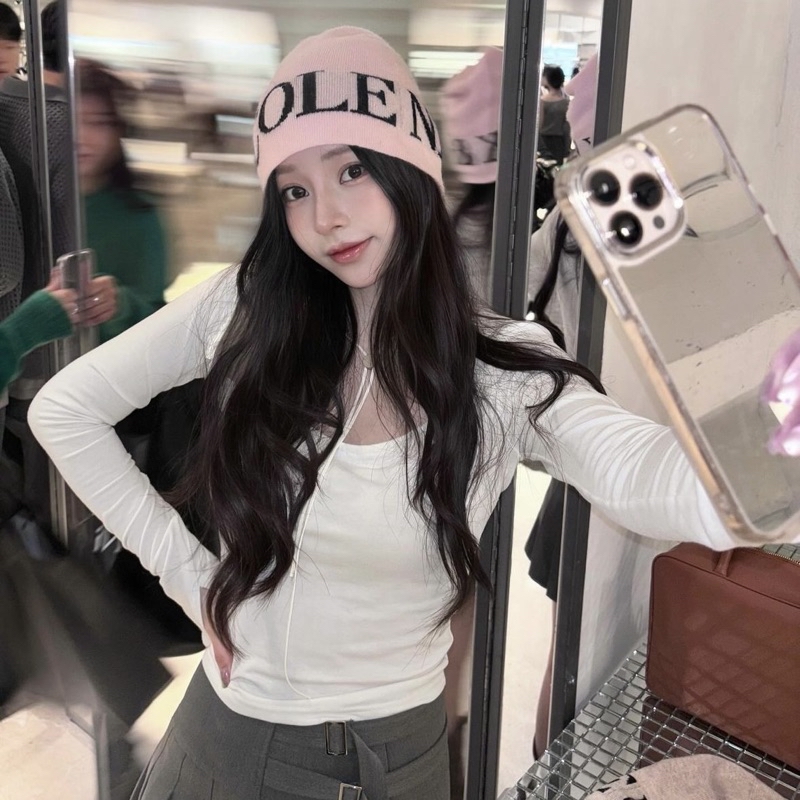 🇰🇷 Nick Nicole 針織帽毛帽CASHMERE LETTERING JAQUARD BEANIE