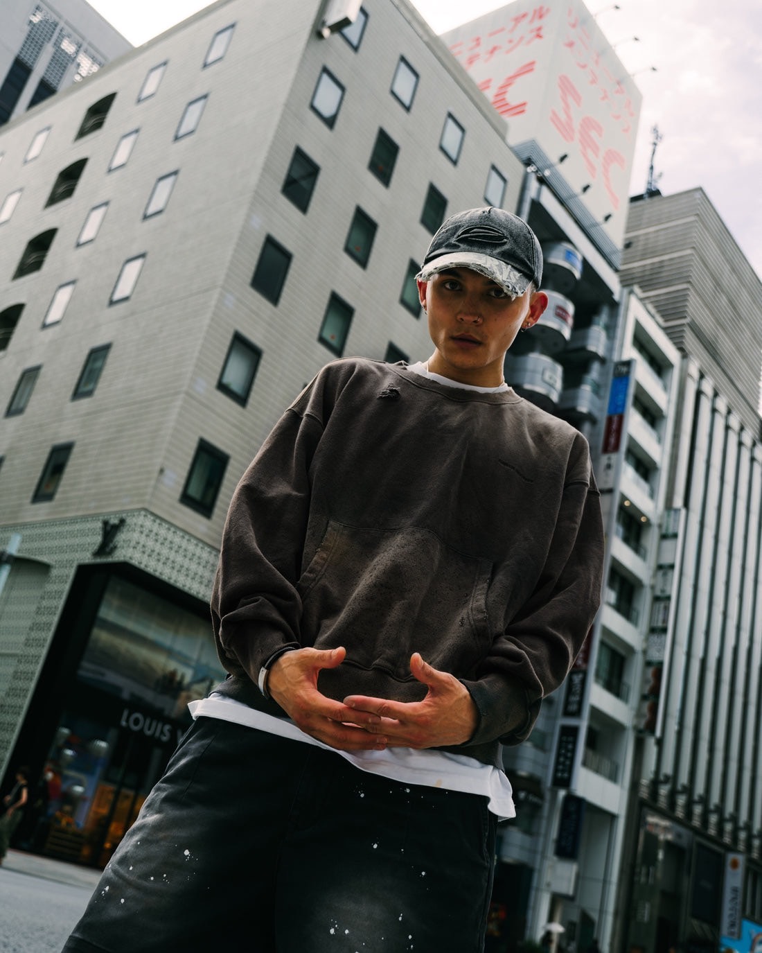 【P.COAST LAB 】SENSE Distressed Crew Neck (Dull Black) | 蝦皮購物