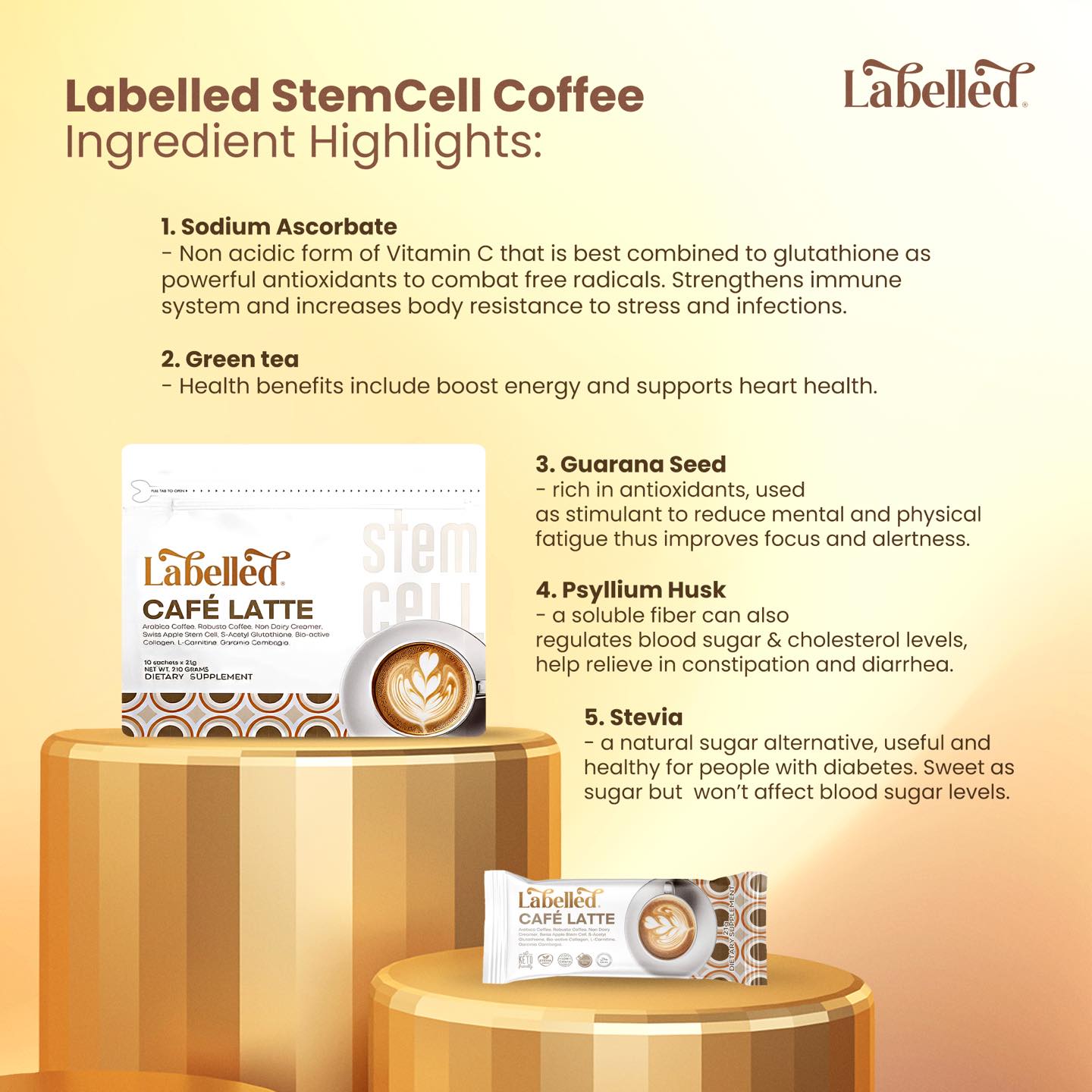 Labelled Stem Cell Coffee (1) Pouch (10) Sachets | 蝦皮購物