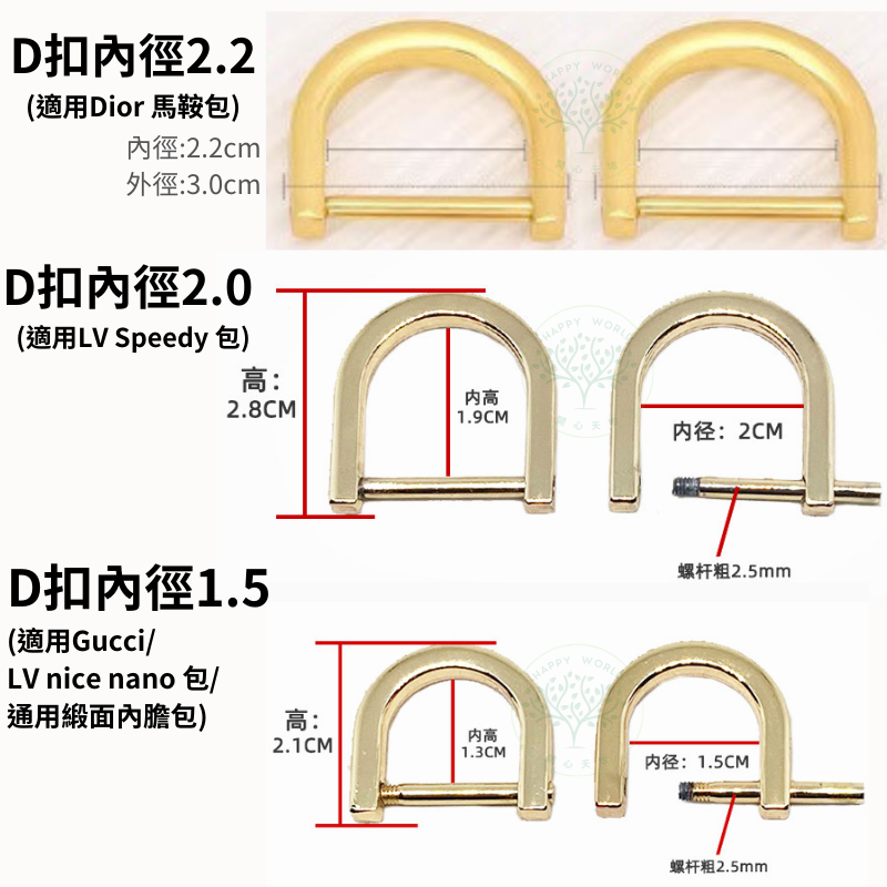 D扣 包包扣環 背帶扣環 U型扣環 包包配件 背帶扣 d 扣環 肩帶扣環 包包D扣 d扣環 包包五金 speedy D扣 | 蝦皮購物