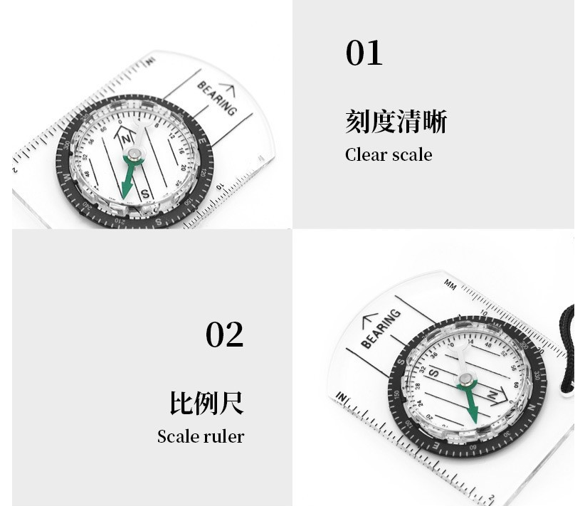 📣台灣出貨📣戶外透明 指南針 迷你 亞克力 比例尺指南針 地圖比例尺掛繩指北針 地圖比例尺 掛繩指北針 野外求生 指北針 | 蝦皮購物