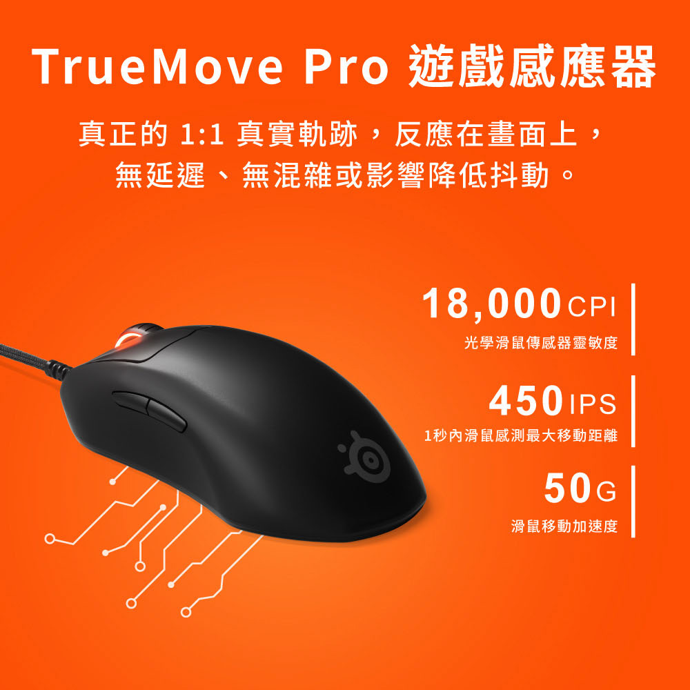 SteelSeries 賽睿 Prime【有線電競滑鼠】69g超輕量/光學滑鼠/TrueMove Pro感應器 | 蝦皮購物