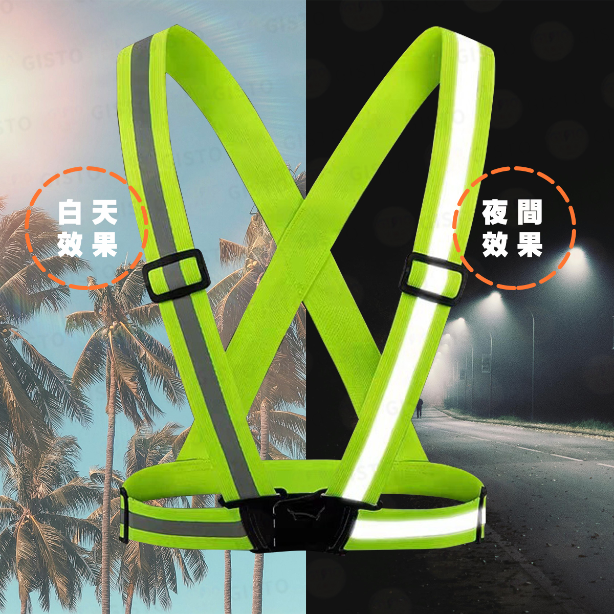【彈性調整!夜間加強反光】反光背心 反光背帶 背心 螢光綠 背帶 工作背心 工地背心 反光條 | 蝦皮購物