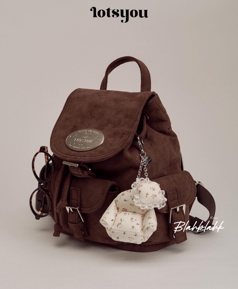 【LOTSYOU】Nostalgia Chubby Shearling Backpack pink lotsyou_Nostalgia Chubby Backpack Pink - 라츠유