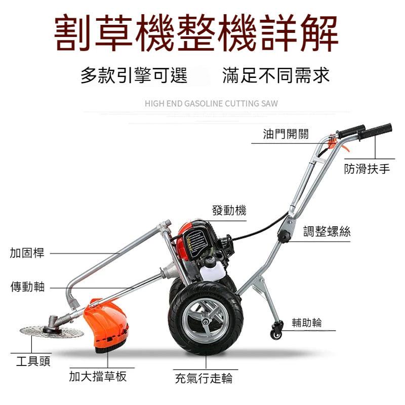 台灣熱銷 新升級手推式割草機 微耕機 小型開荒農用果園耕地機 鬆土機 鬆土機 多功能 松土開溝鋤草 除草機 | 蝦皮購物