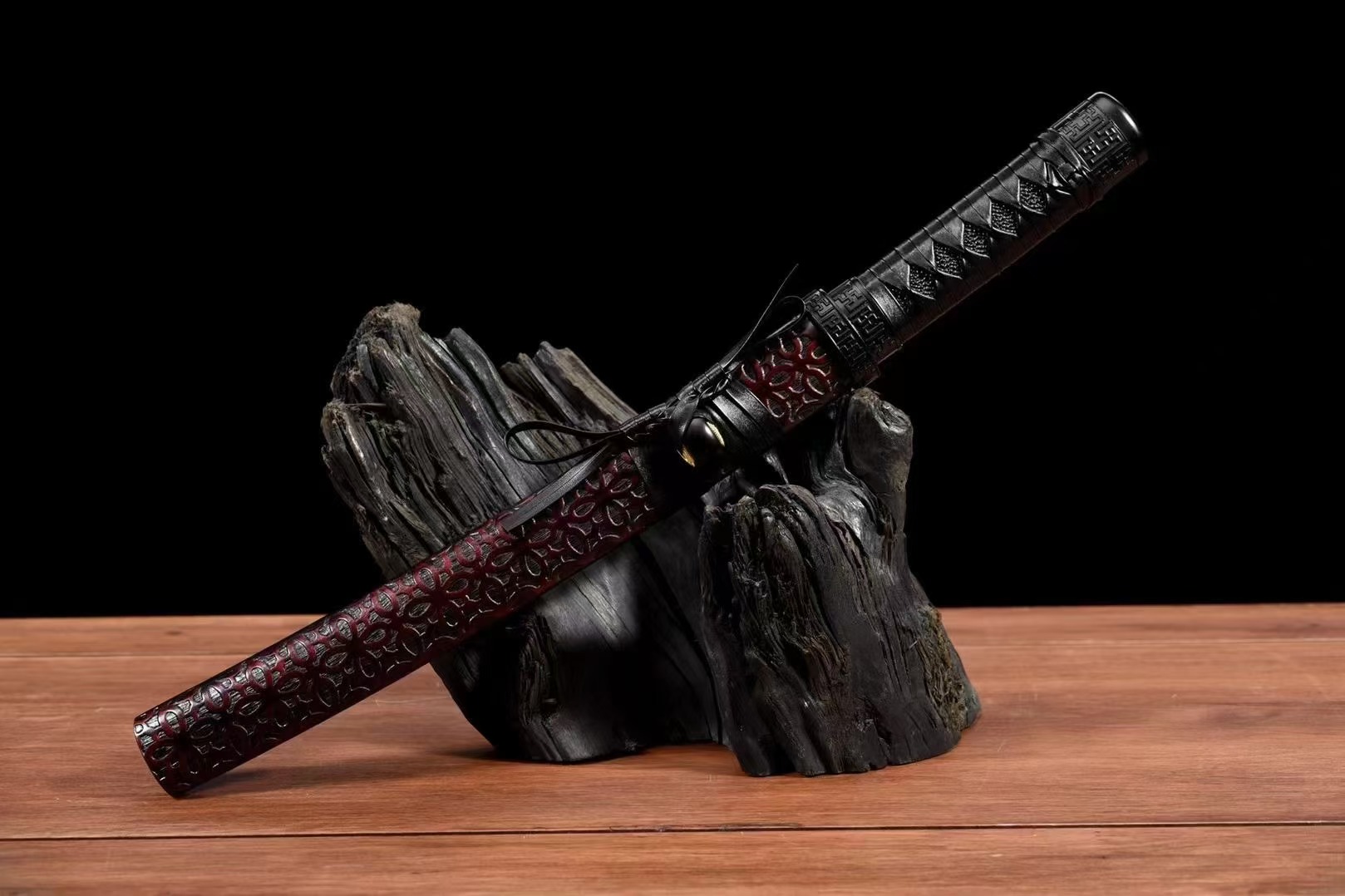 武具　刀装具　日本刀　模造刀　 肋差   短刀 12寸 玄鋒武士刀 悟空-手工武士短刀-肋差刀_中刀,短刀类_日本武士刀（东洋刀）_查