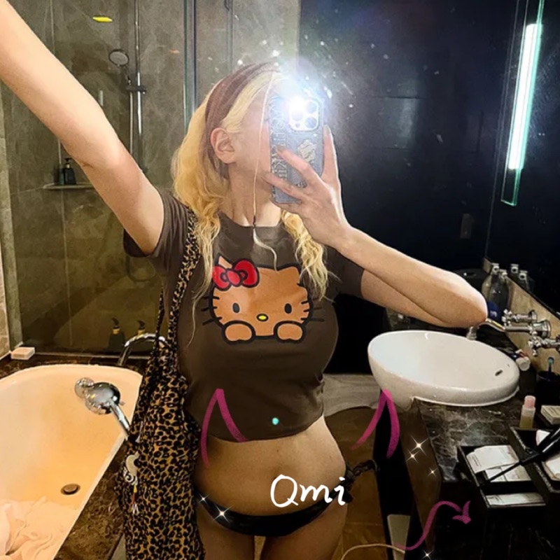 AVAIL聯名KITTY 粉色豹紋泳裝 main image 1