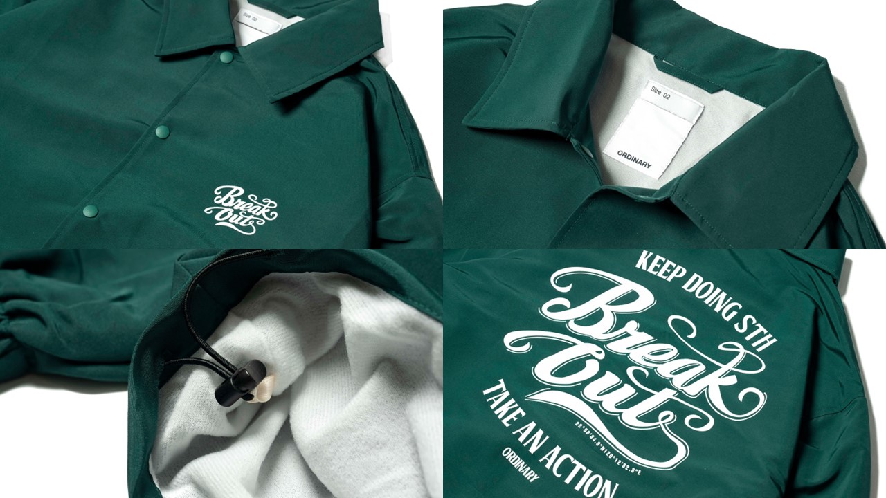 ORDINARY CURSIVE WRITING COACH JACKET 復古海報字體教練夾克【PS中壢】 | 蝦皮購物