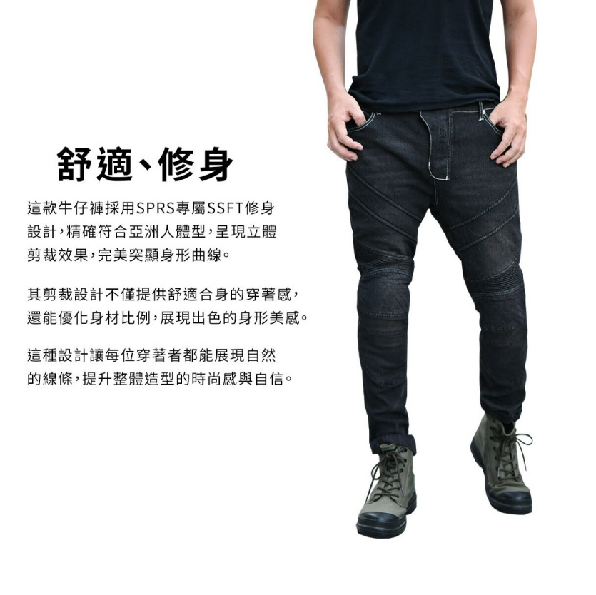 [安信騎士] SPRS PS20 牛仔彈性防摔褲 4件式 CE護膝 SPEED-R 騎行褲 高彈力 防護升級 | 蝦皮購物