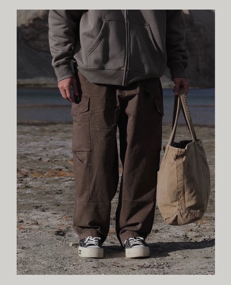 【Refresh】⛰️UNBENT 24AW Washed Work Pants 潑漆 水洗 工裝 長褲 | 蝦皮購物