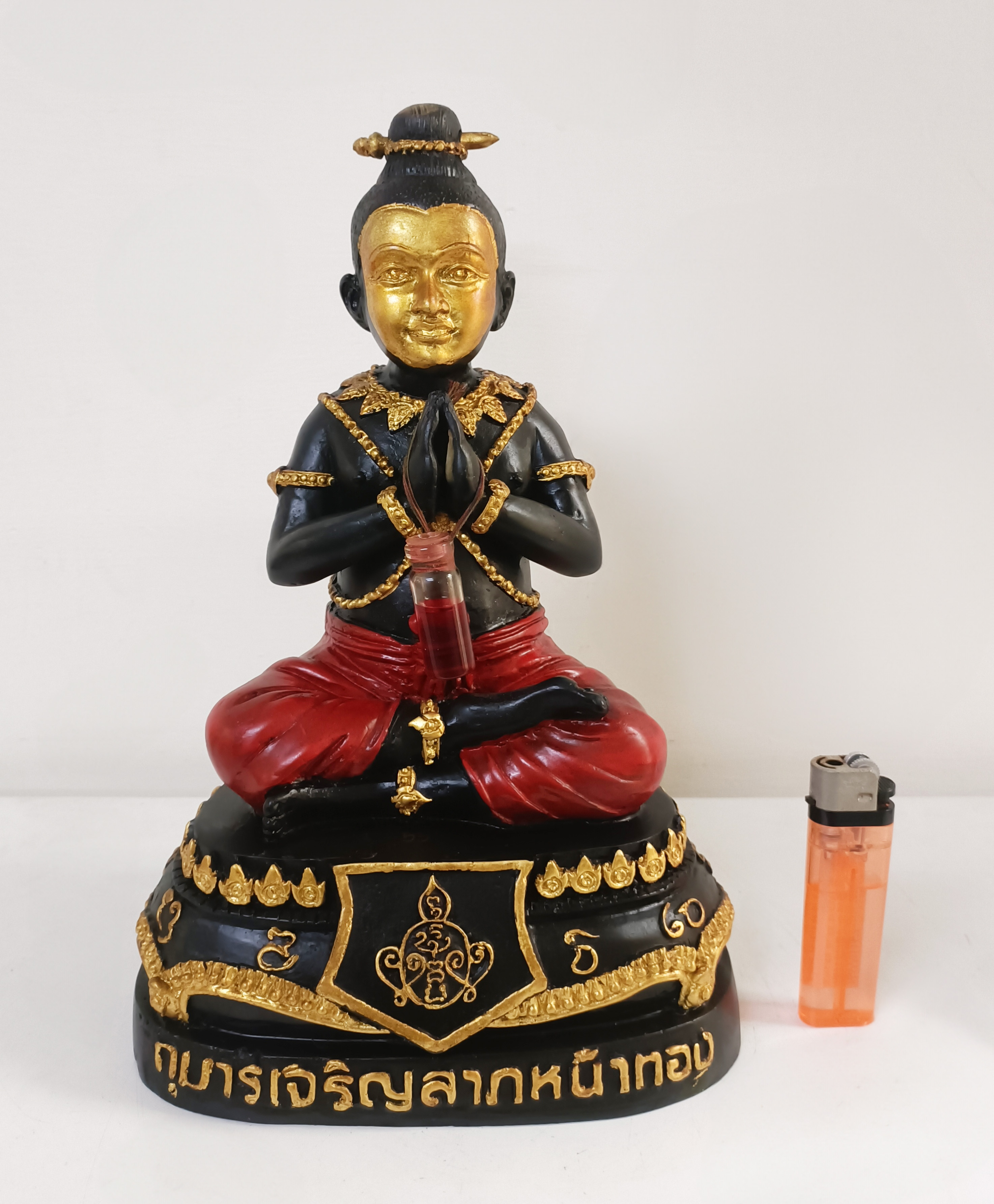 泰棻棻2562 阿贊蘇斌金臉娜娜童古曼童第四期供奉型招財童子供奉