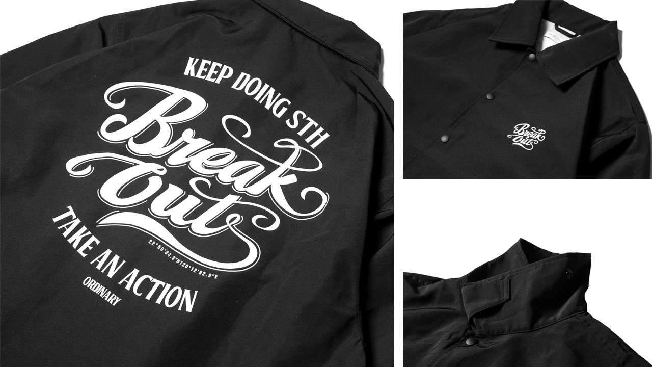 ORDINARY CURSIVE WRITING COACH JACKET 復古海報字體教練夾克【PS中壢】 | 蝦皮購物