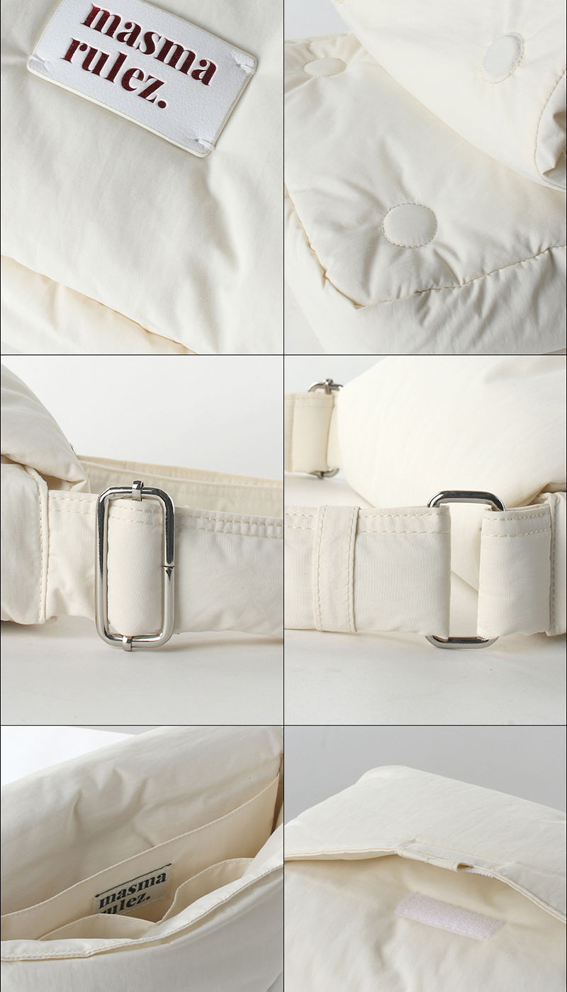 【Masmarulez】 Plumpy daily cross bag_2colors Large plumpy daily cross bag _ Cream : Masmarulez [마스마룰즈]