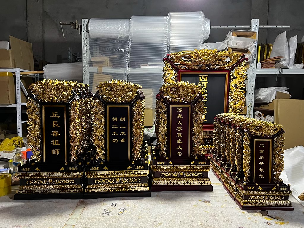 刻字神牌位 客製 純實木 神主牌 三龍高端款 保家排位 宗親牌 國運祈福祿位 紅木齋天供天位 | 蝦皮購物
