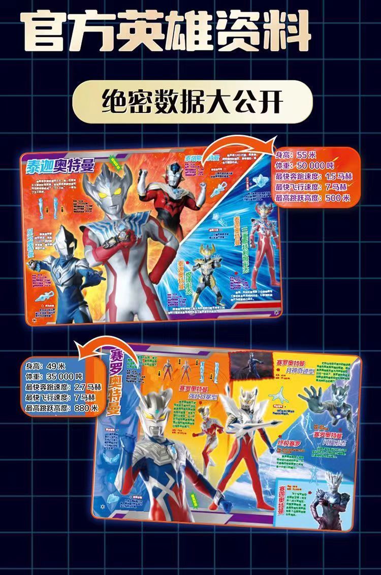 【桃園優選】奧特曼55週年貼紙圖鑑全收藏3-6嵗奧特曼貼紙貼畵書英雄男孩 | 蝦皮購物