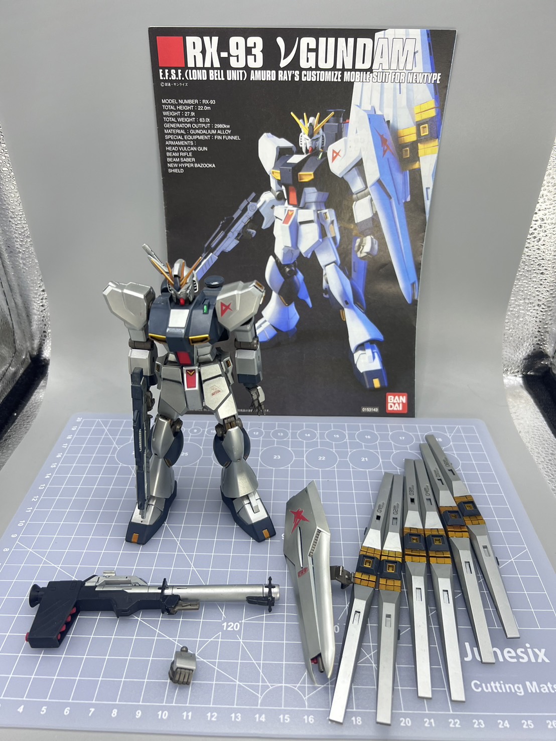 N656【模型出櫃】上色完成 HGUC #86 RX-93 牛鋼 v鋼彈 | 蝦皮購物