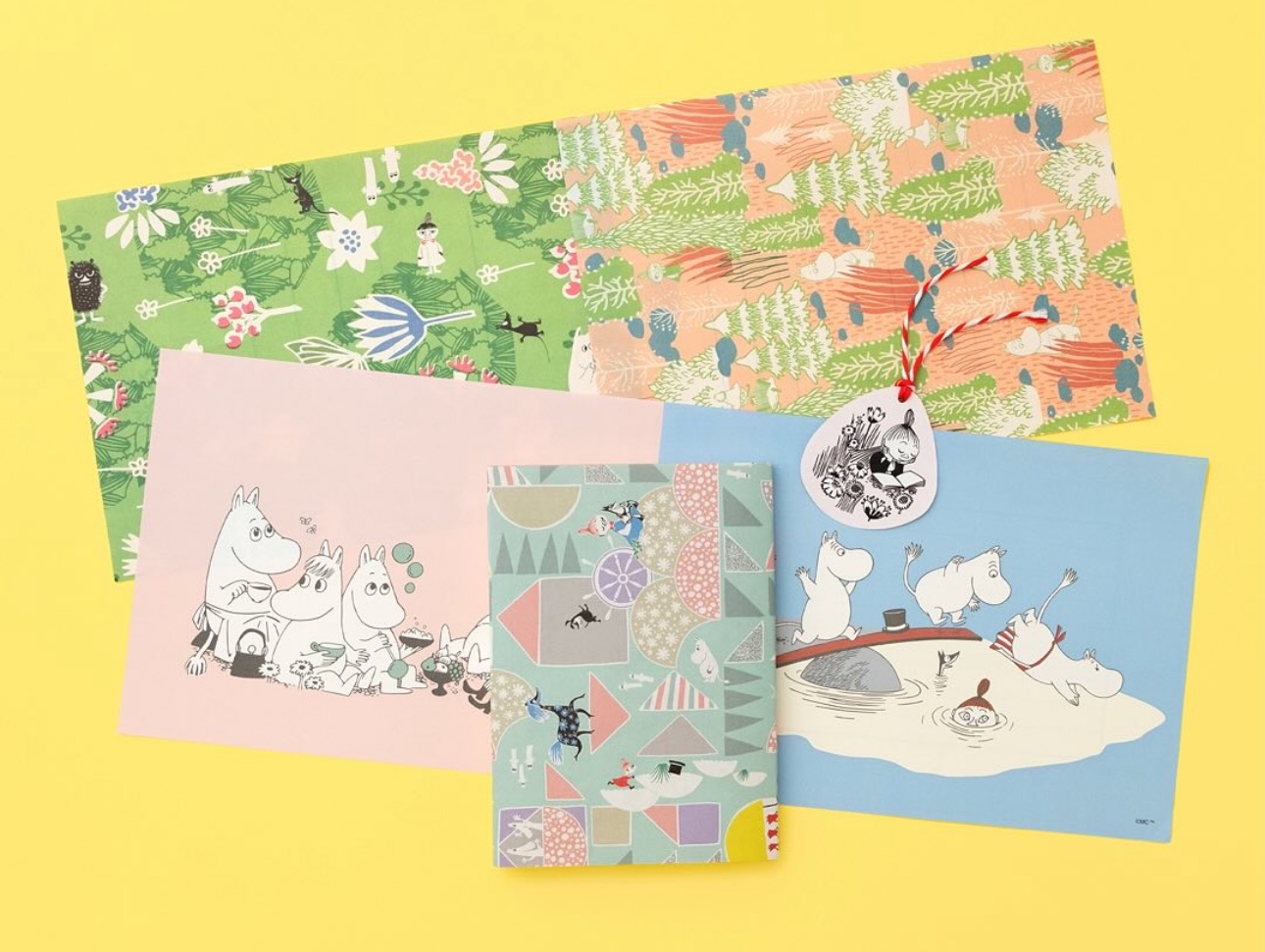 100 papers Moomin 素材紙 包裝紙 信紙 | 蝦皮購物