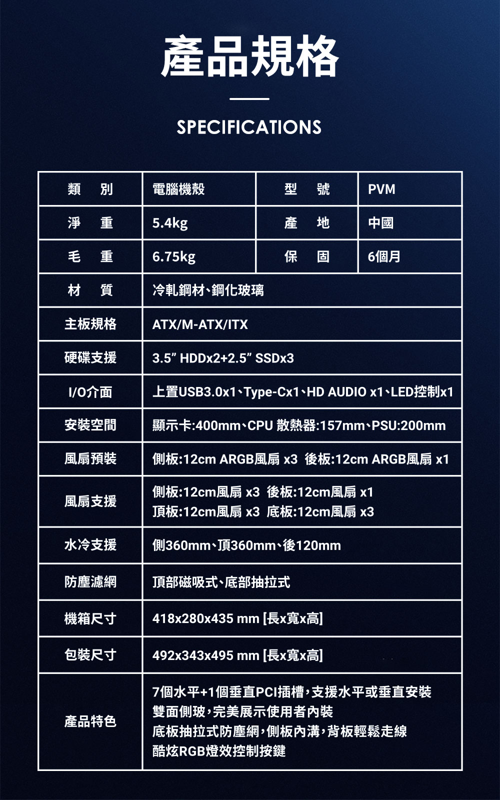 PC Park PVM ARGB 白 海景房 內附4個ARGB風扇 電競機殼 | 蝦皮購物