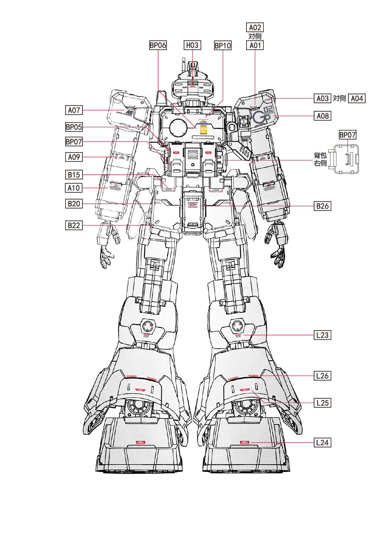 練功神物 拾壹零 所羅門酸漿果GP02 MG GP02A 含導彈艙背包 模型高清螢光水貼 | 蝦皮購物