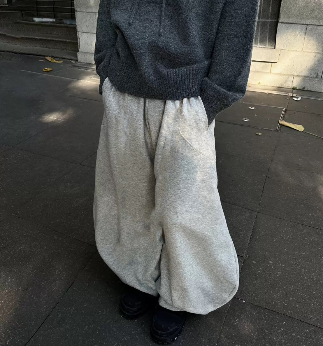 【K-2】cleanfit 解構線條 廓形 彎刀棉褲 彎刀褲 棉寬褲 大尺碼 棉褲 寬褲 闊腿褲 穿搭 長褲【KC49】 | 蝦皮購物
