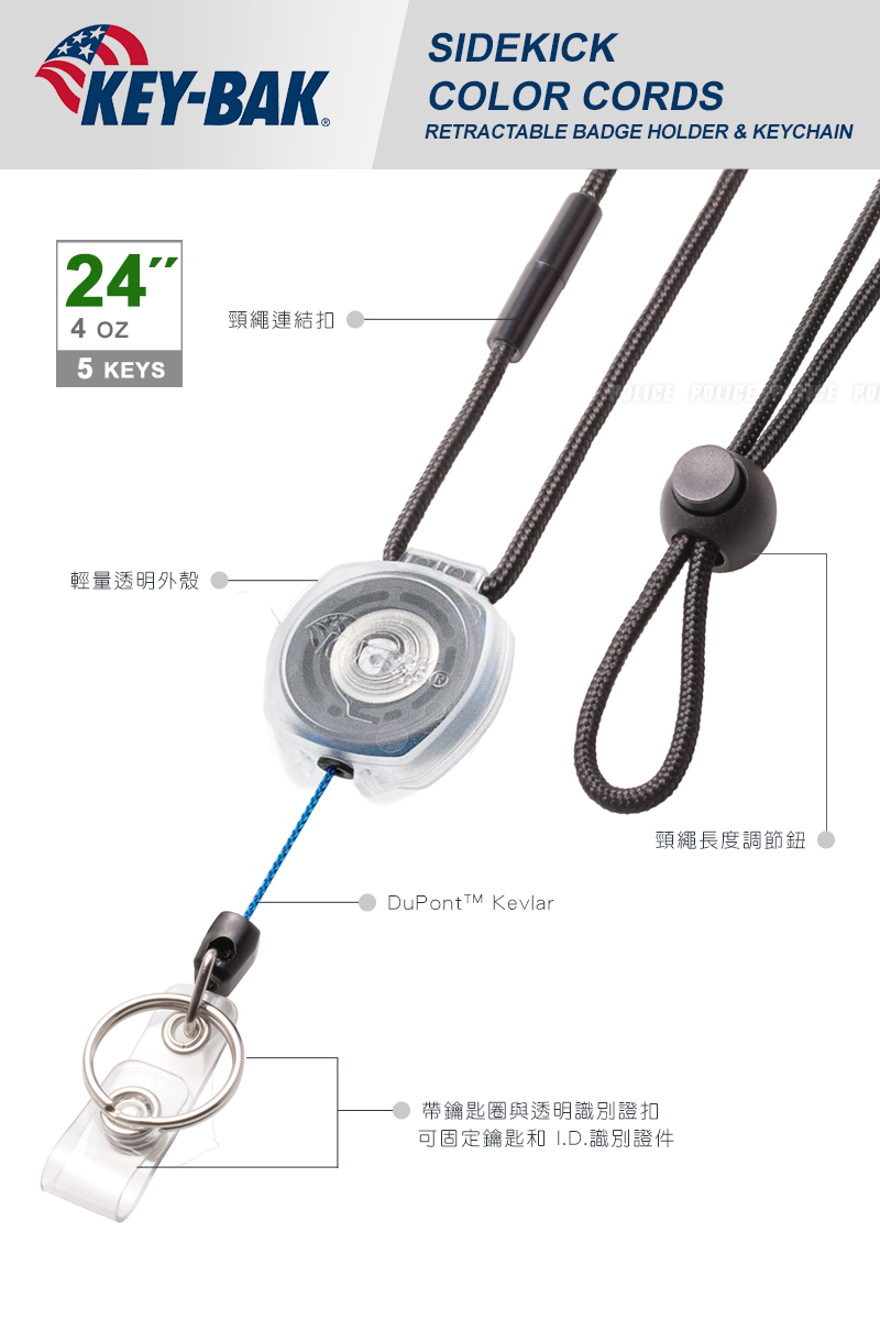 KEY-BAK SUPER DUTY Sidekick COLOR CORDS透明殼 附扣環/掛繩 0KB2系列 詮國 | 蝦皮購物