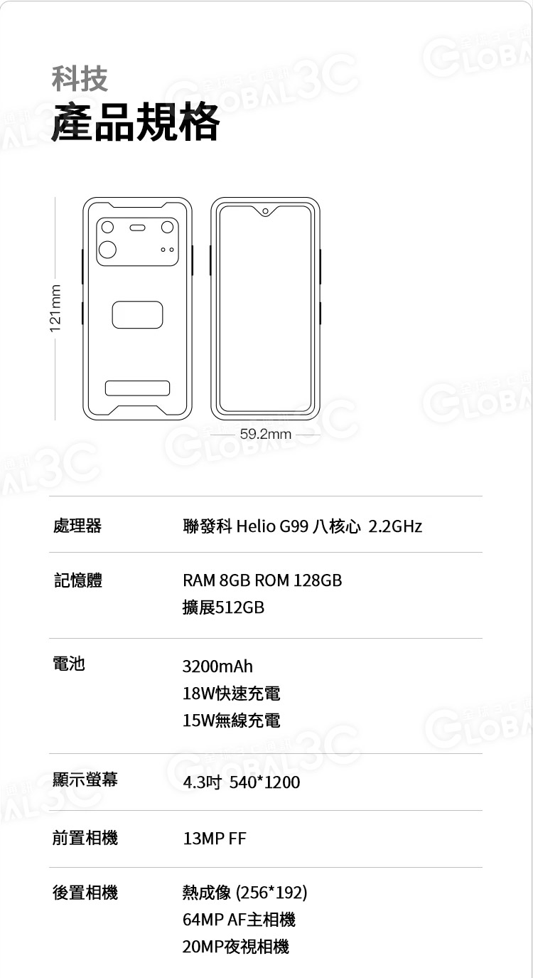 Phonemax R4 GT 迷你三防手機 Phonemax 6400萬像素 熱像儀+夜視 安卓14 | 蝦皮購物