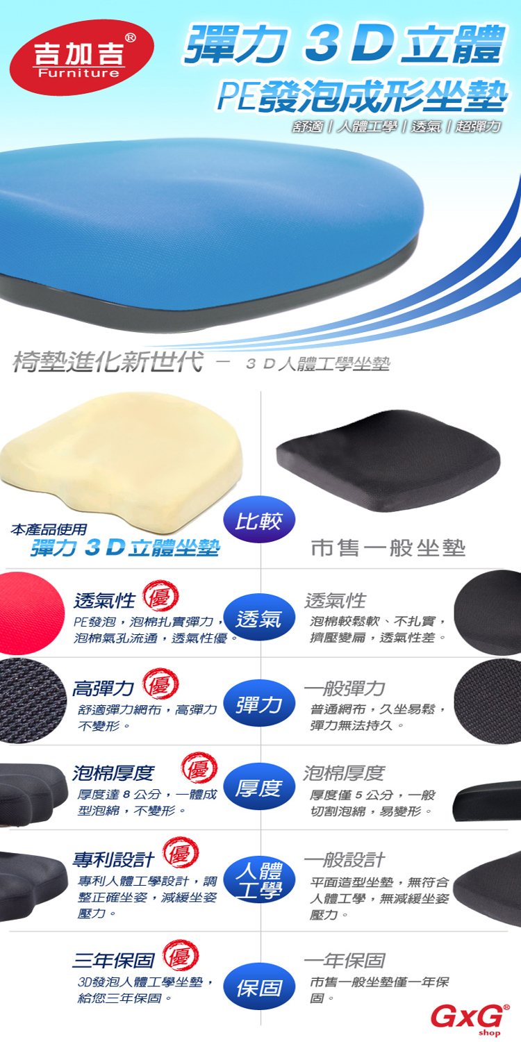 GXG 短背電腦椅 大泡棉座 (高鋁腳/無扶手) 型號52X6 LUNH | 蝦皮購物