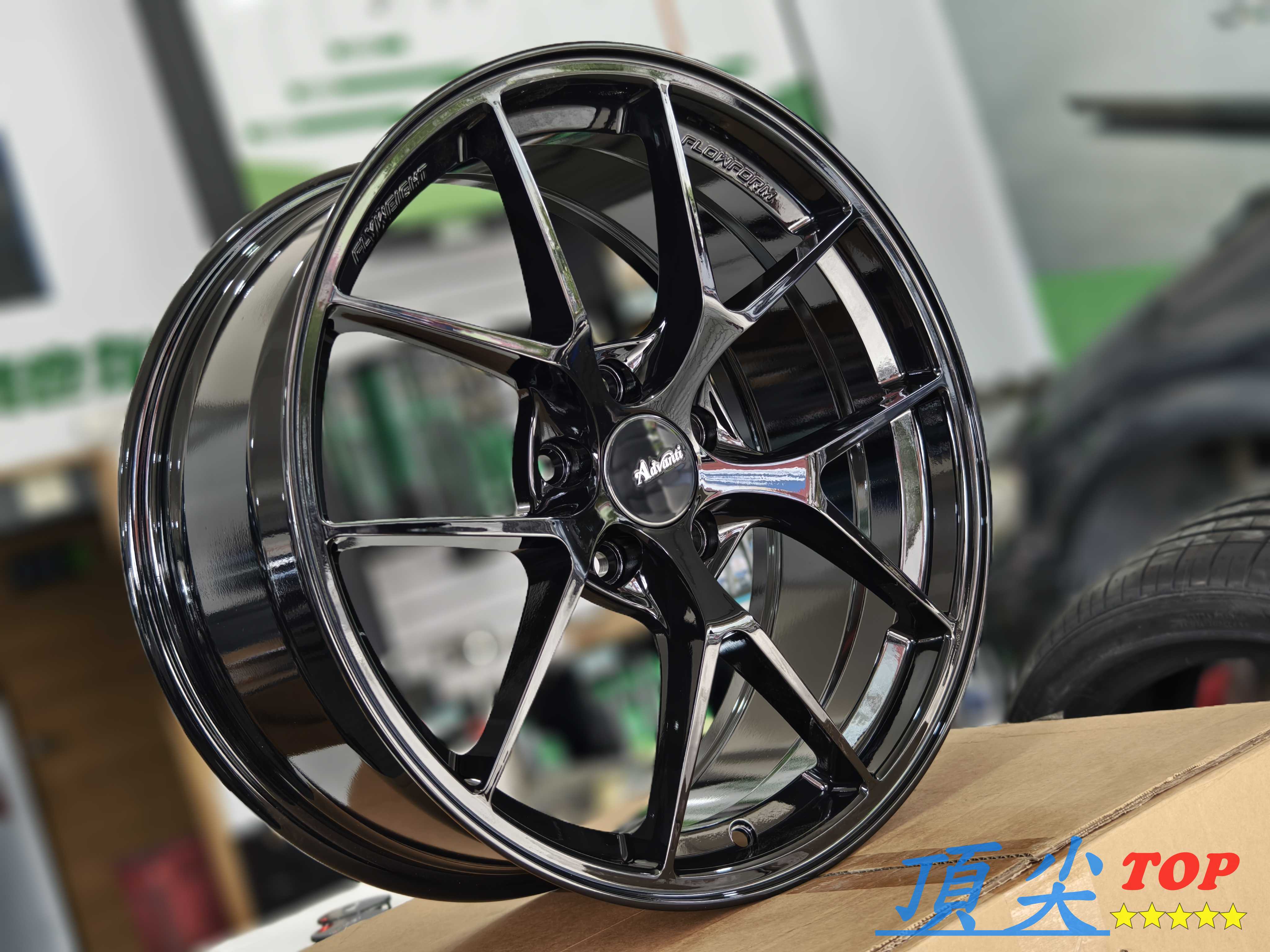 【頂尖】全新 18吋旋壓鋁圈 Advanti N808M 8j 5x112/5X114.3/5X100/5X108 亮黑 | 蝦皮購物