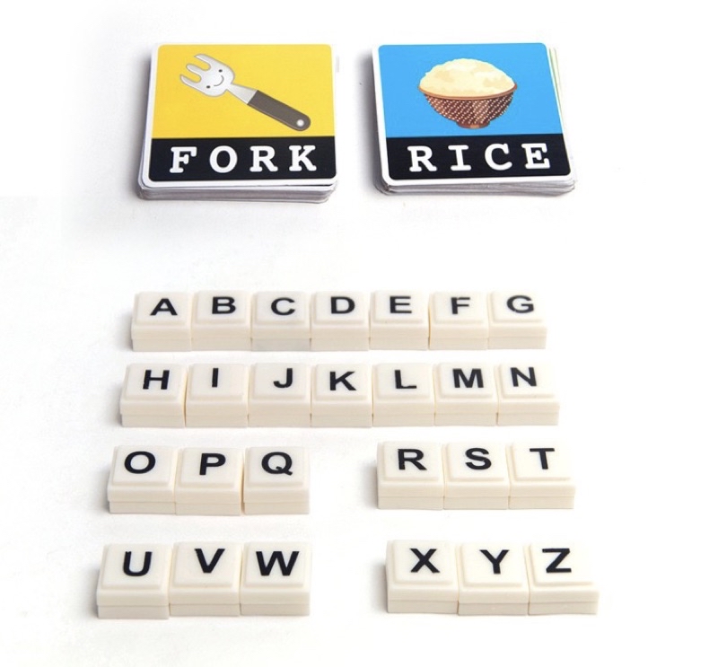 英文拼字遊戲大小寫（台灣現貨）兒童英語拼字單詞字母機卡片早教啟蒙學習桌遊玩具串 寶寶益智早教英文單詞配對遊戲 英文字母遊 | 蝦皮購物