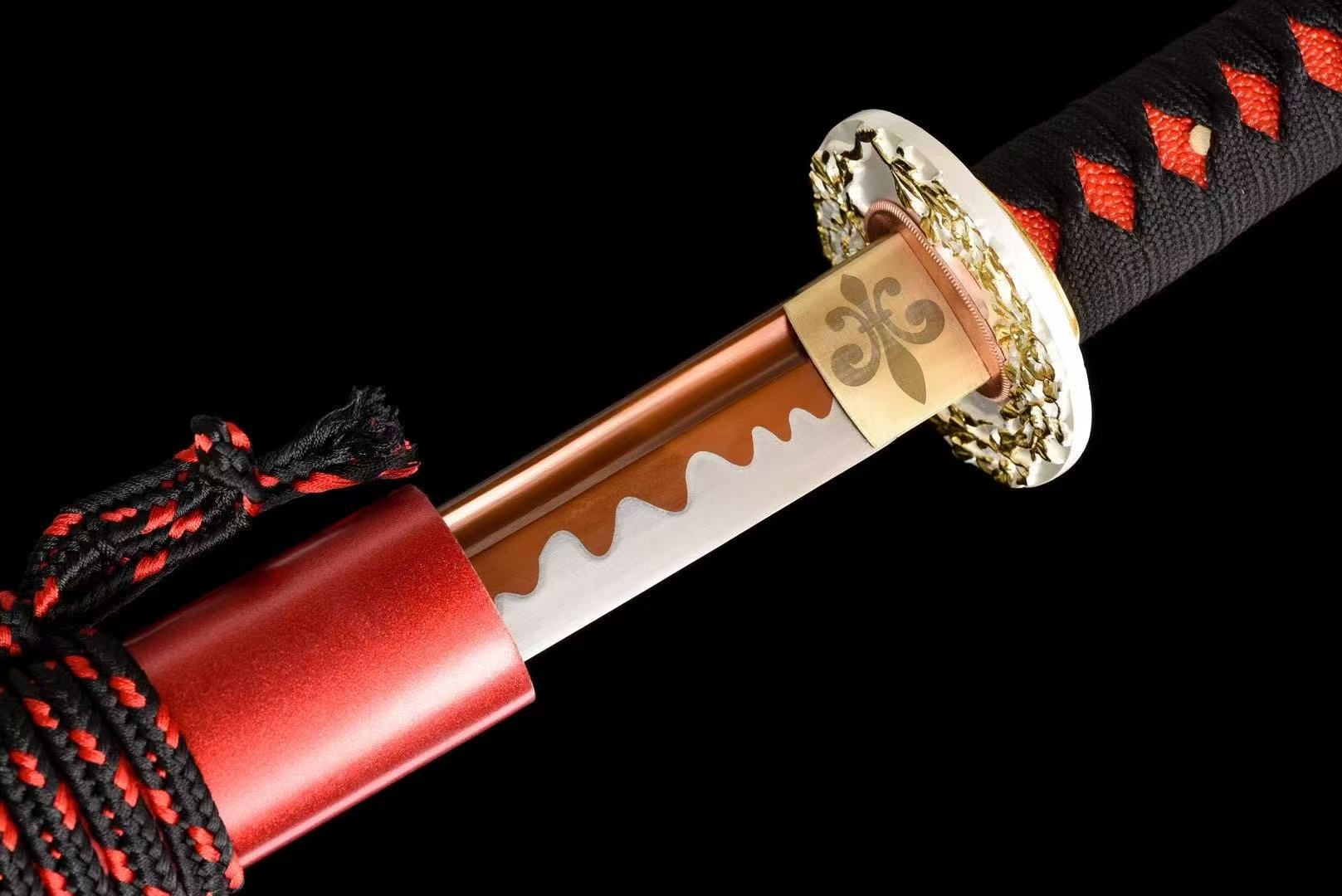 【精美武士刀】赤影妖刀 收藏裝飾刀 中長硬刀 居合道練習刀 Katana 戶外武術大刀 指揮刀 東洋刀 一體刀真刀未開刃 | 蝦皮購物