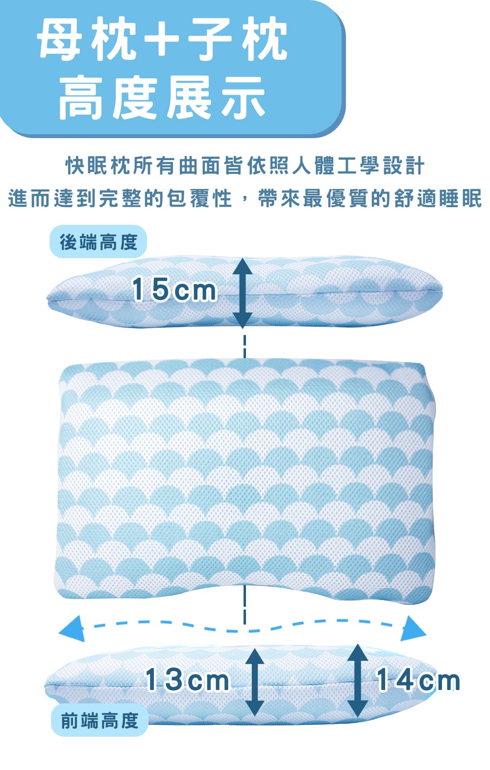 🌟台灣現貨免運🌟買二送二🌟【YAMAKAWA】三次元舒適快眠枕/子母枕/纖維枕/透氣枕/枕頭-🔥可水洗🔥快速出貨 | 蝦皮購物