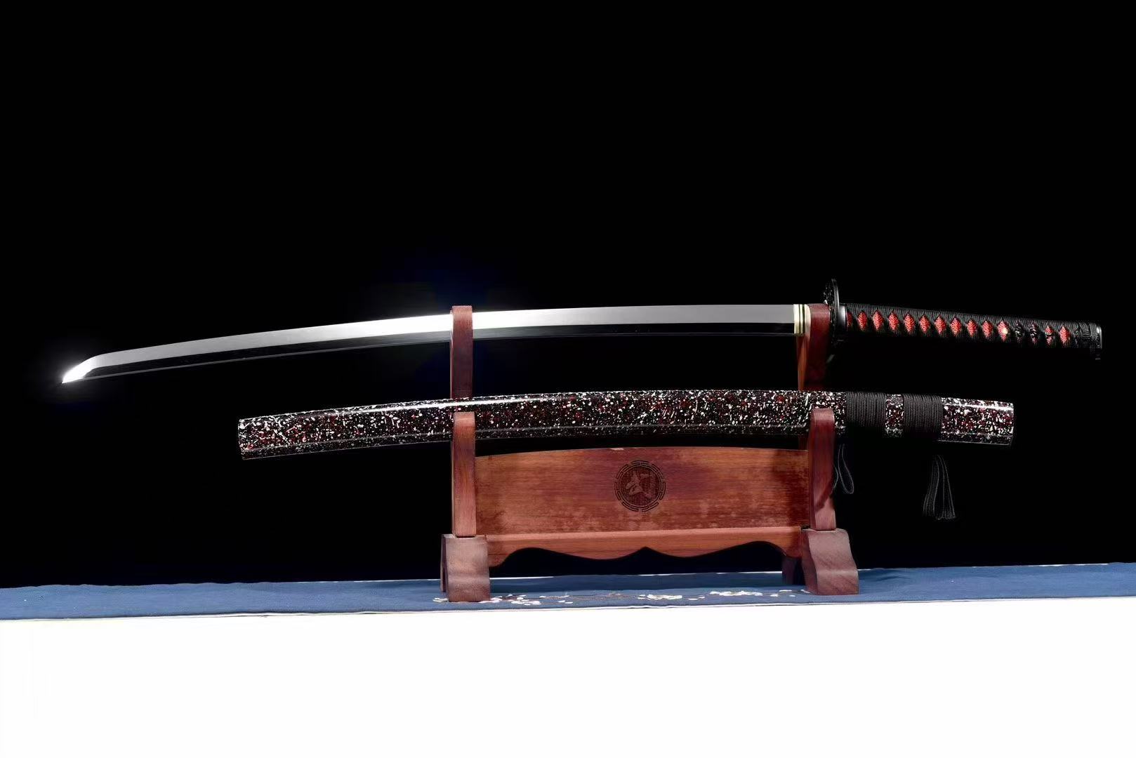 【超鏡面武士刀】鋒鋼《珊瑚》Katana 居合道 打刀 日式刀 太刀 收藏真刀 硬刀 中長刀 戰刀 戶外開路大刀 未開刃 | 蝦皮購物