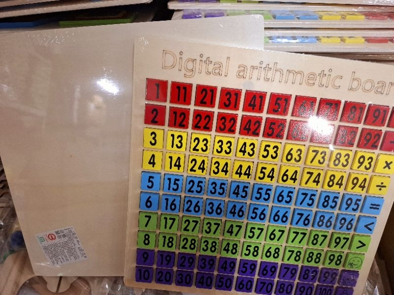 1-100百數板，40207(尺寸：28.7×28.6cm 材質：木頭)數字算數板，教小朋友1~100和加減乘除的好教具 | 蝦皮購物