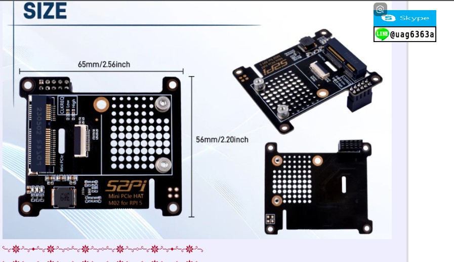 GeeekPi Mini PCIe HAT M02 – Extension PCIe Pour Raspberry Pi 5, Idéal Projets Avancés
