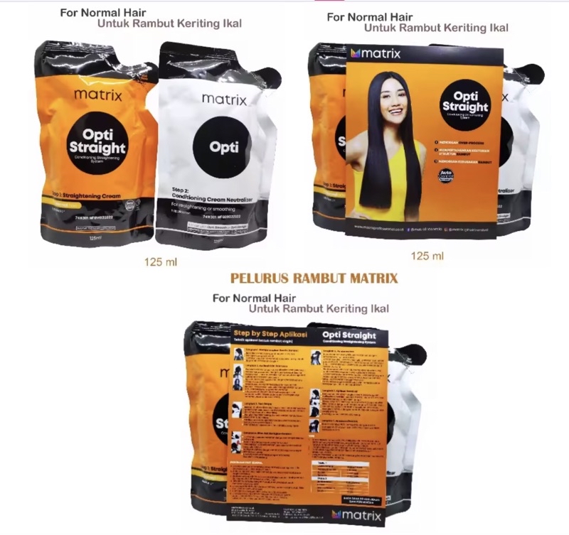 Matrix Mini Opti Straight Sachet 125ml x2 | 蝦皮購物