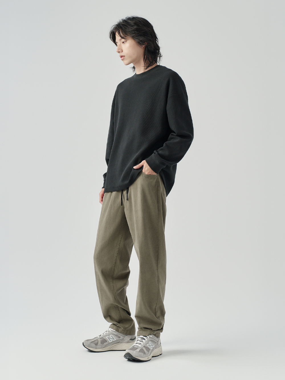 JERSCY [重磅華夫格TEE] 長袖上衣 男裝 上衣 重磅[2510105][台灣製] | 蝦皮購物