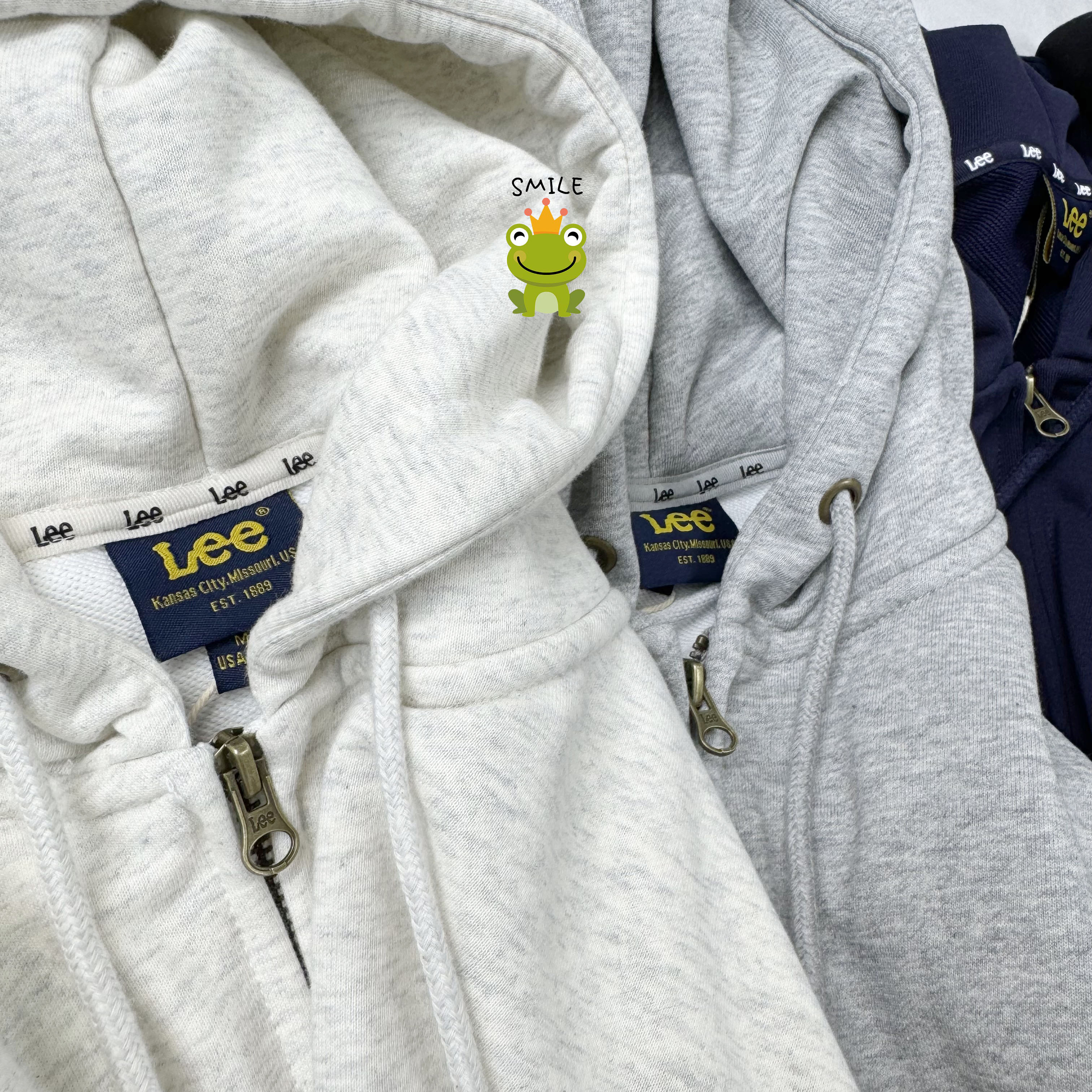 韓國 LEE 連帽外套 刺繡小logo 雙頭拉鏈外套 落肩設計 純棉外套 韓國代購外套 無刷毛 朴元彬同款外套 男女 | 蝦皮購物