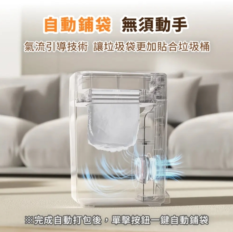 【LC 全自動感應打包垃圾桶】 Final有蓋款 IPX4防水 17L大容量