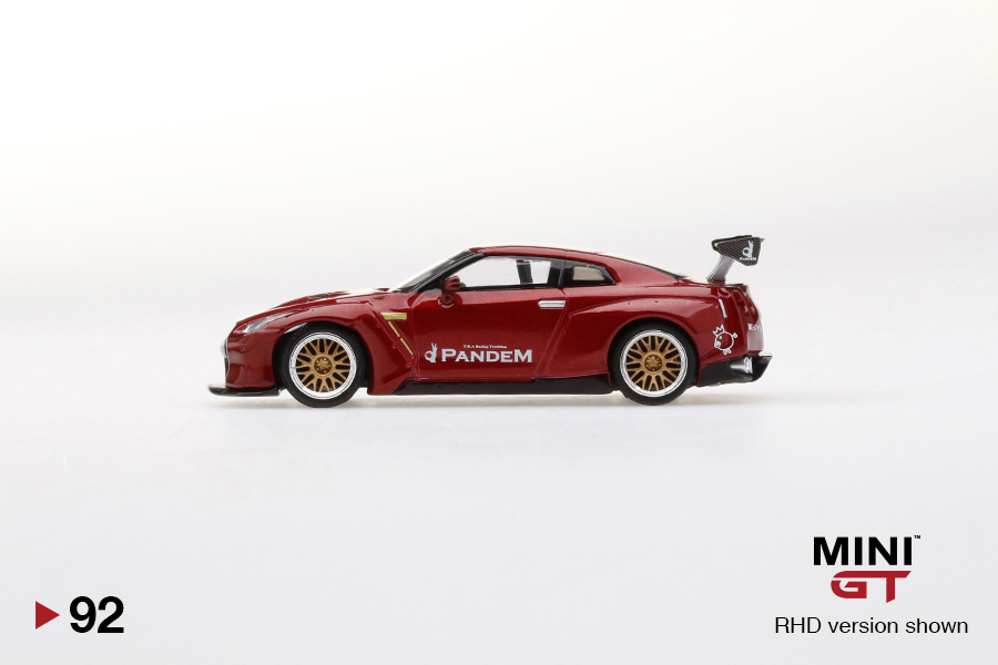 Mini GT#92 Pandem Nissan GT-R (R35) Lava Red | 蝦皮購物