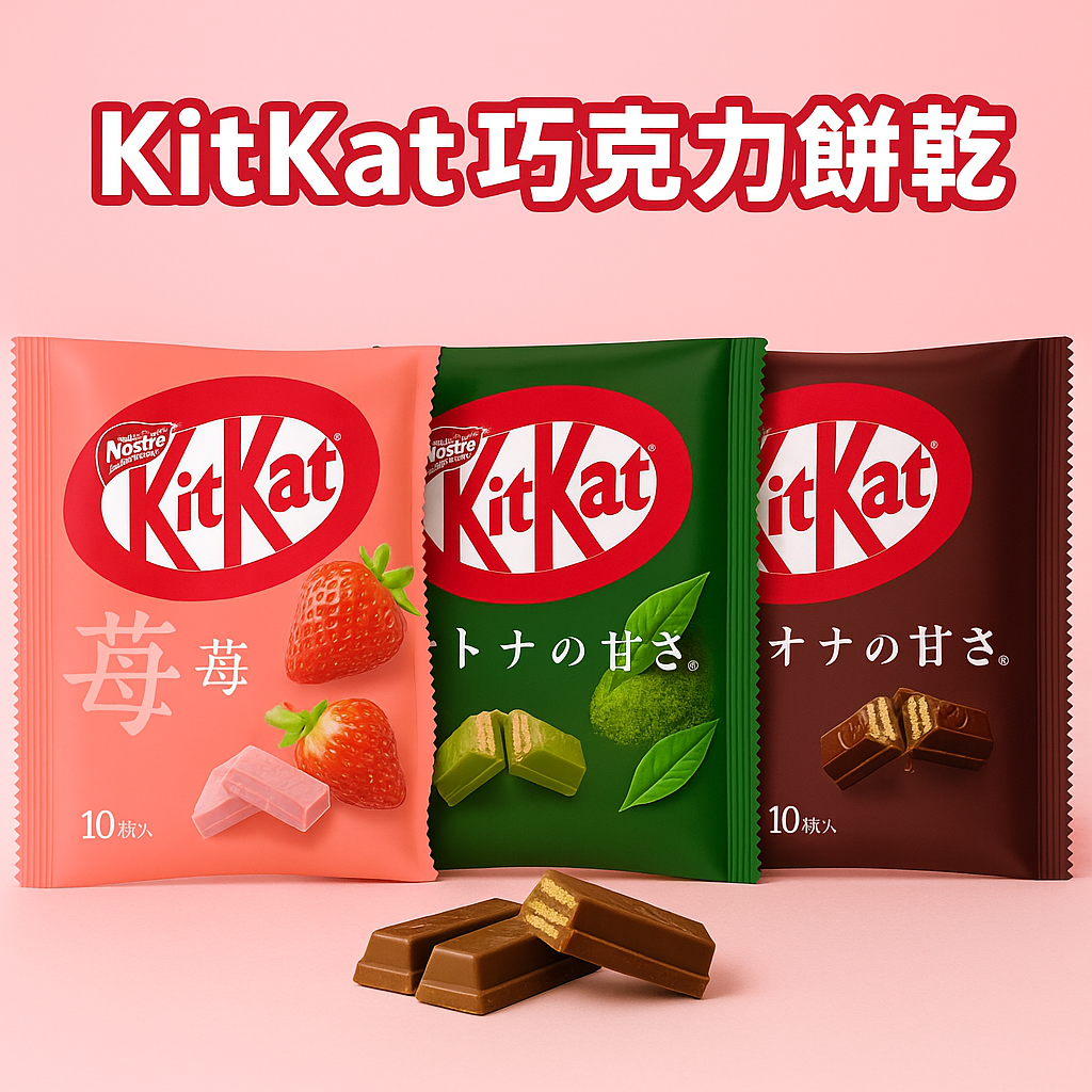 【秋之助】日本進口 KitKat 巧克力威化餅乾 草莓 抹茶 可可 經典口味大人氣 甜而不膩 休閒零食【台灣現貨】 | 蝦皮購物
