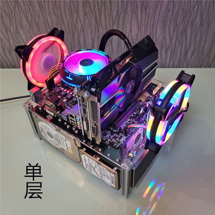 📣爆款推薦📣ITX機殼 小機殼 MINI機箱 下置電源電腦機箱ITX開放式MATX透明亞克力DIY簡約桌上型電腦主機板支 | 蝦皮購物