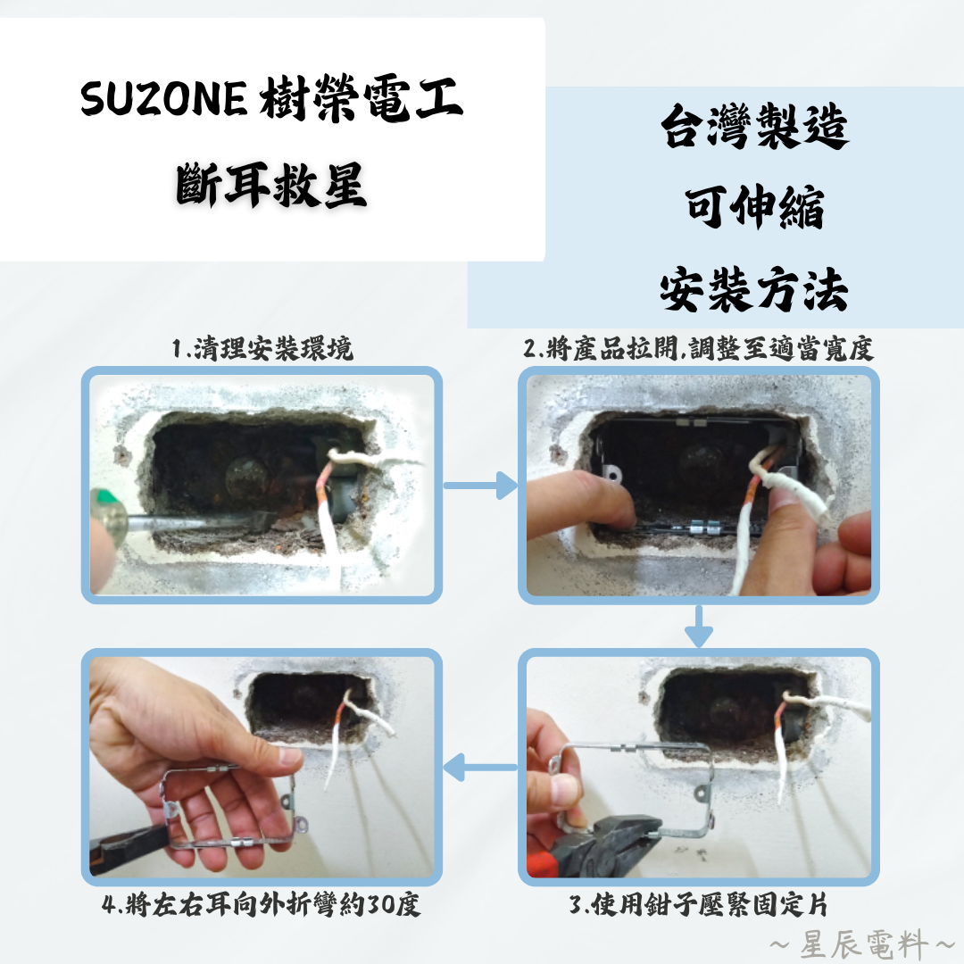 【SUZONE樹榮電工】斷耳救星｜斷耳神器 暗盒 修復 斷耳固定 插座救星 家用插座 斷耳 斷耳固定座 台灣製造 | 蝦皮購物