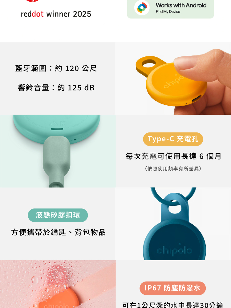 ⚡️快速出貨⚡️Chipolo LOOP 充電式藍牙防丟小幫手 ( 1入組 • 蘋果、安卓兼容 ） | 蝦皮購物