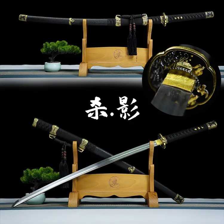 【葉字號】金映武士刀 高錳鋼武士劍 一體鍛造大太刀 居合道打刀 小武士刃 指揮刀 硬刀 防身收藏擺飾 未開刃 | 蝦皮購物