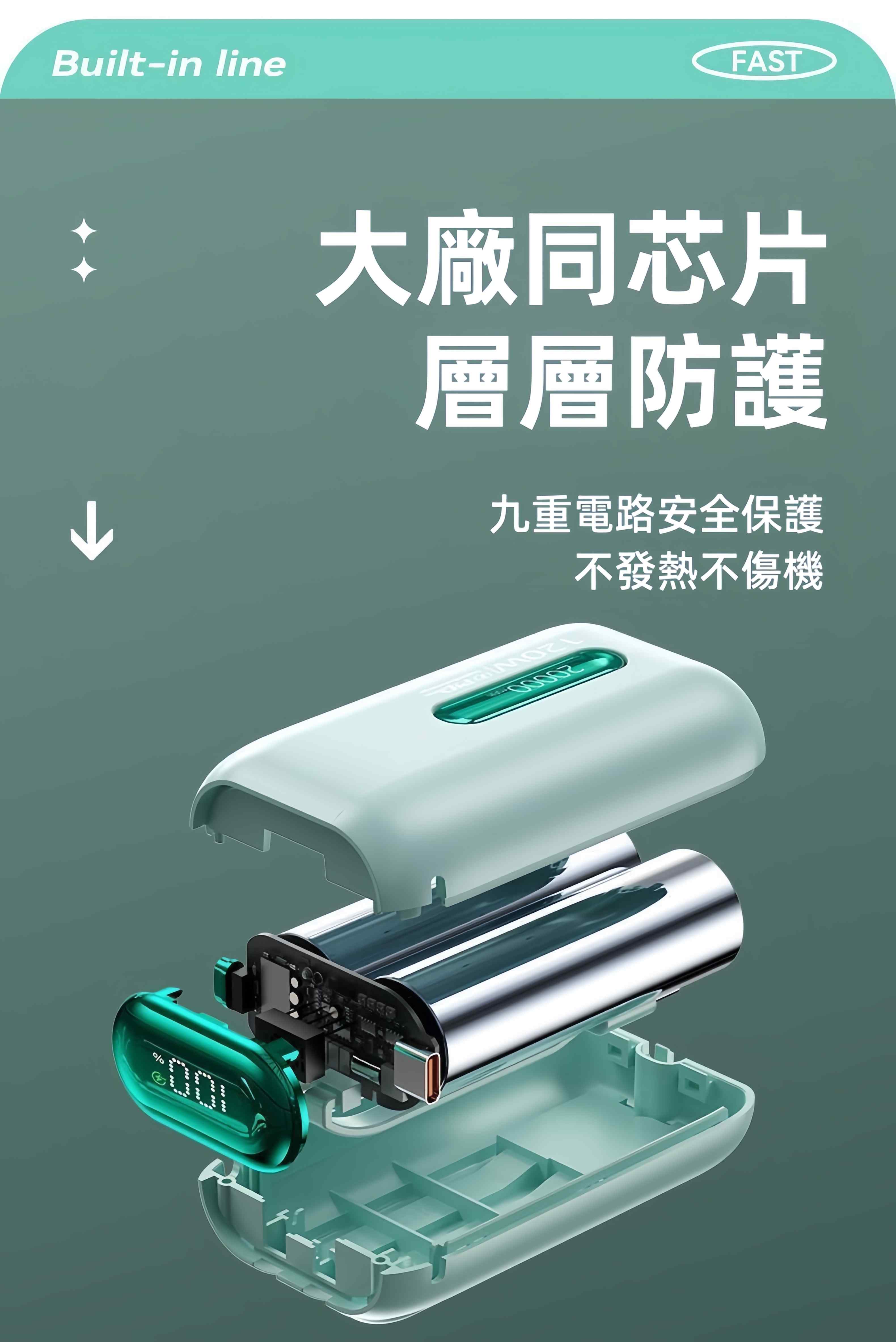 可上飛機【有3CCC+WH】隔日到貨 迷你口袋 20000mAh 行動電源 PD快充 行充 移動電源 自帶雙線 行動充 | 蝦皮購物