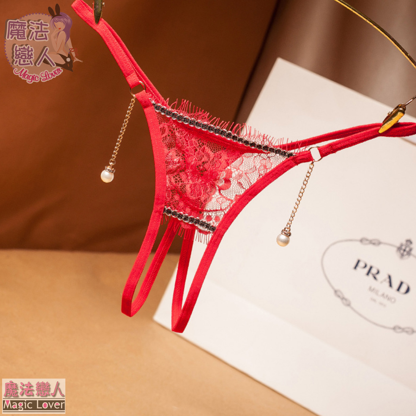 《T2222》素人妹子 奢華精緻蕾絲免脫開檔珍珠吊墜超薄透明性感丁字褲日韓彈力美臀G-String | 蝦皮購物
